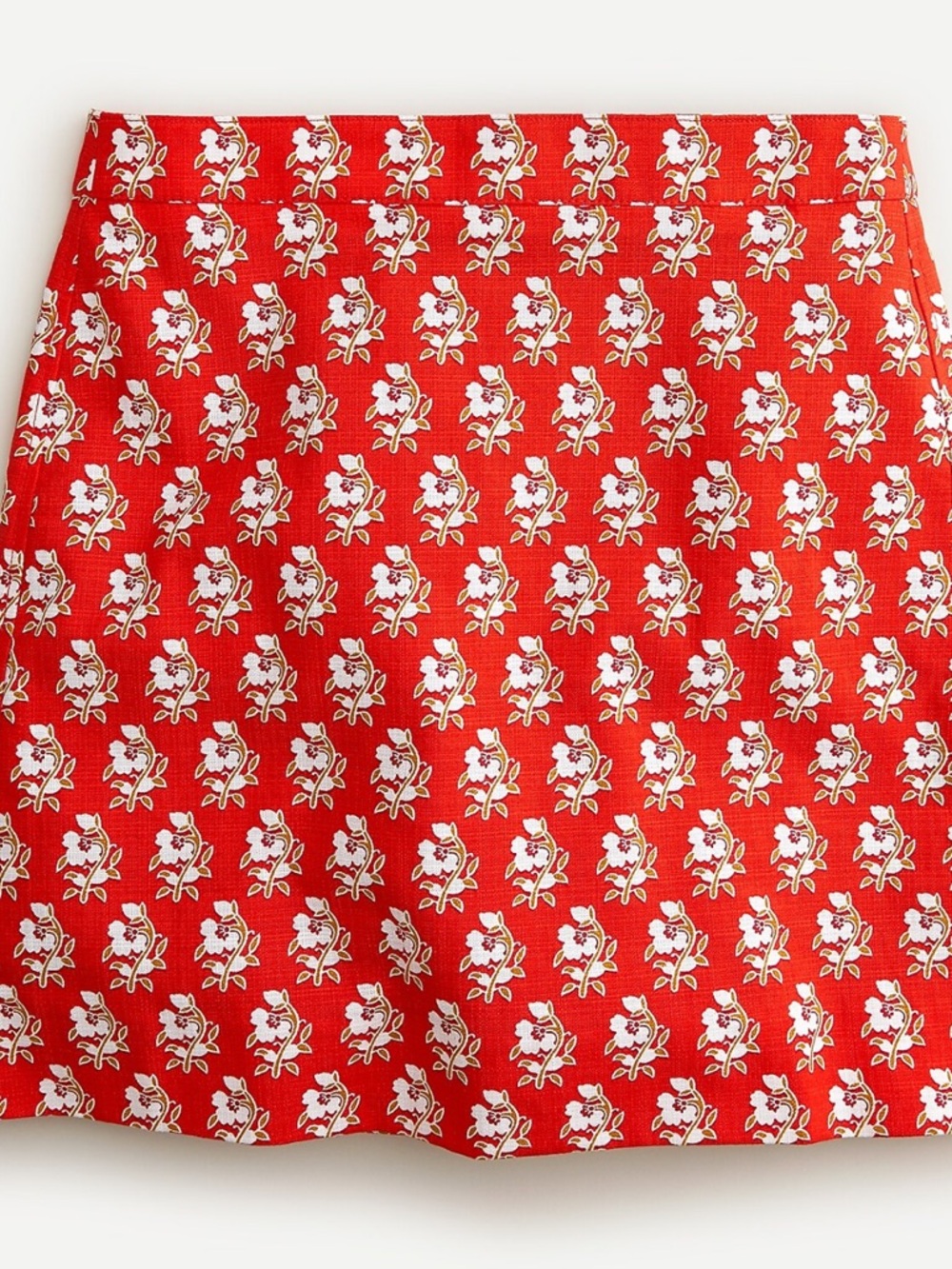 J crew Stretch grasscloth mini skirt in classic block print 2 new